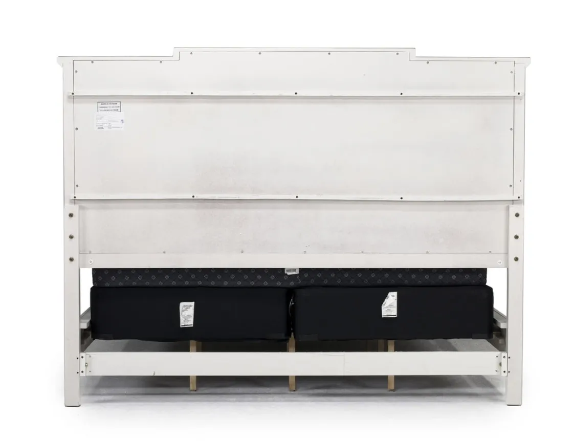 Mor Furniture Willowbrook Upholstered Panel Bed In Pebble, Queen