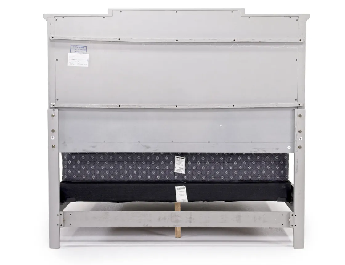 Mor Furniture Willowbrook Upholstered Panel Bed In Pebble, Queen
