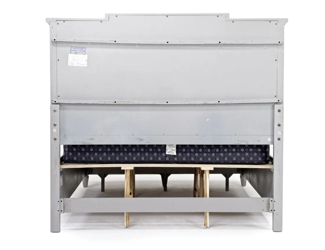 Mor Furniture Willowbrook Upholstered Panel Bed In Pebble, Queen