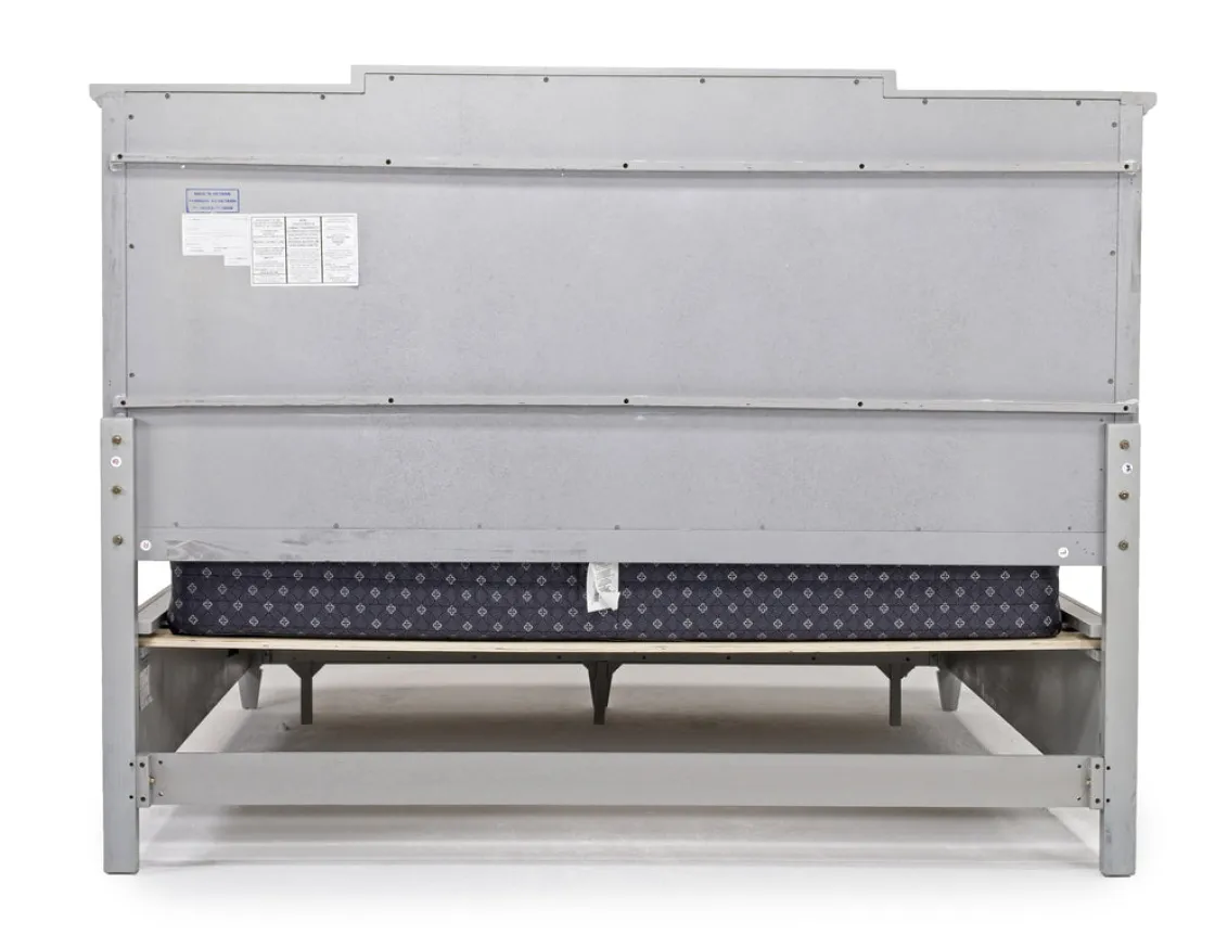 Mor Furniture Willowbrook Upholstered Panel Bed In Pebble, Queen