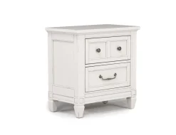 Mor Furniture Willowbrook Upholstered Panel Bed, Dresser, Mirror & Nightstand In Pebble, Queen