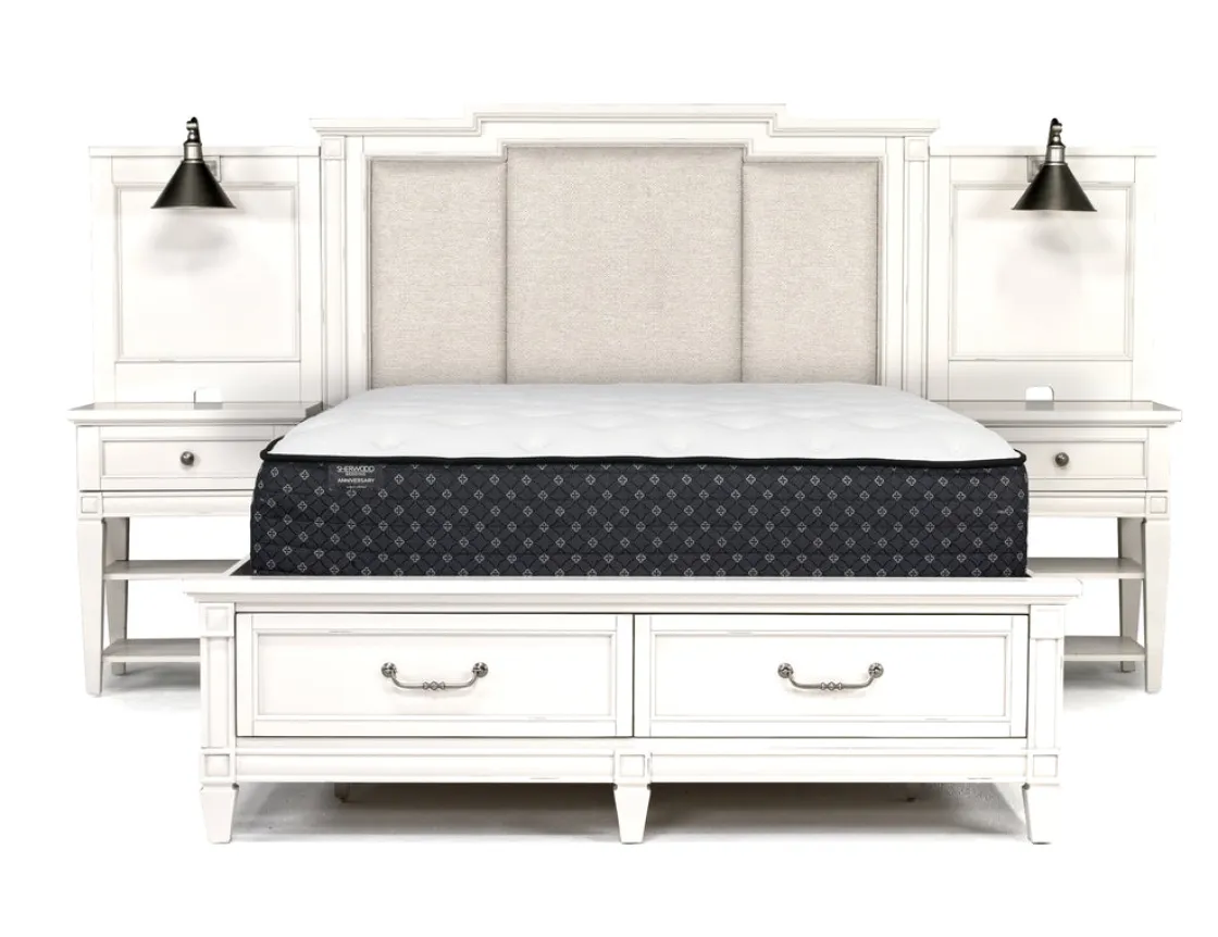 Mor Furniture Willowbrook Upholstered Wall Bed In Pebble, Queen