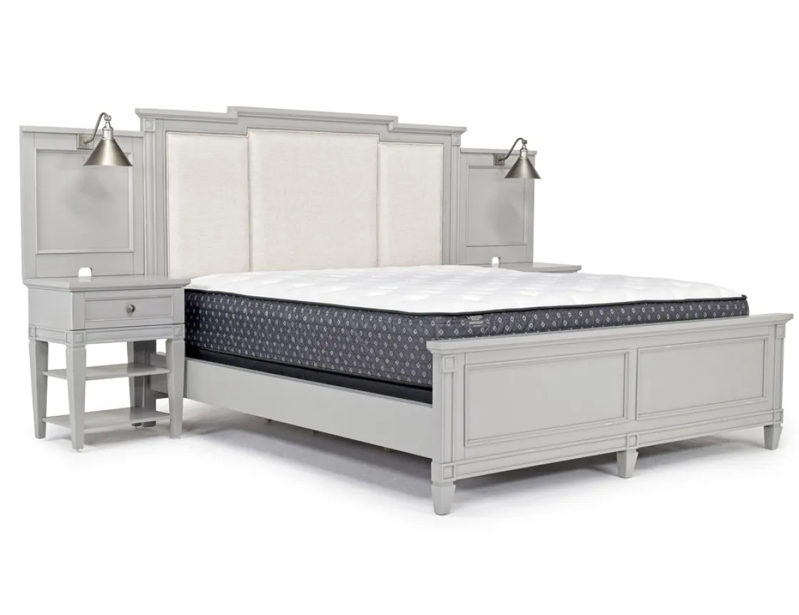 Mor Furniture Willowbrook Upholstered Wall Bed In Pebble, Queen