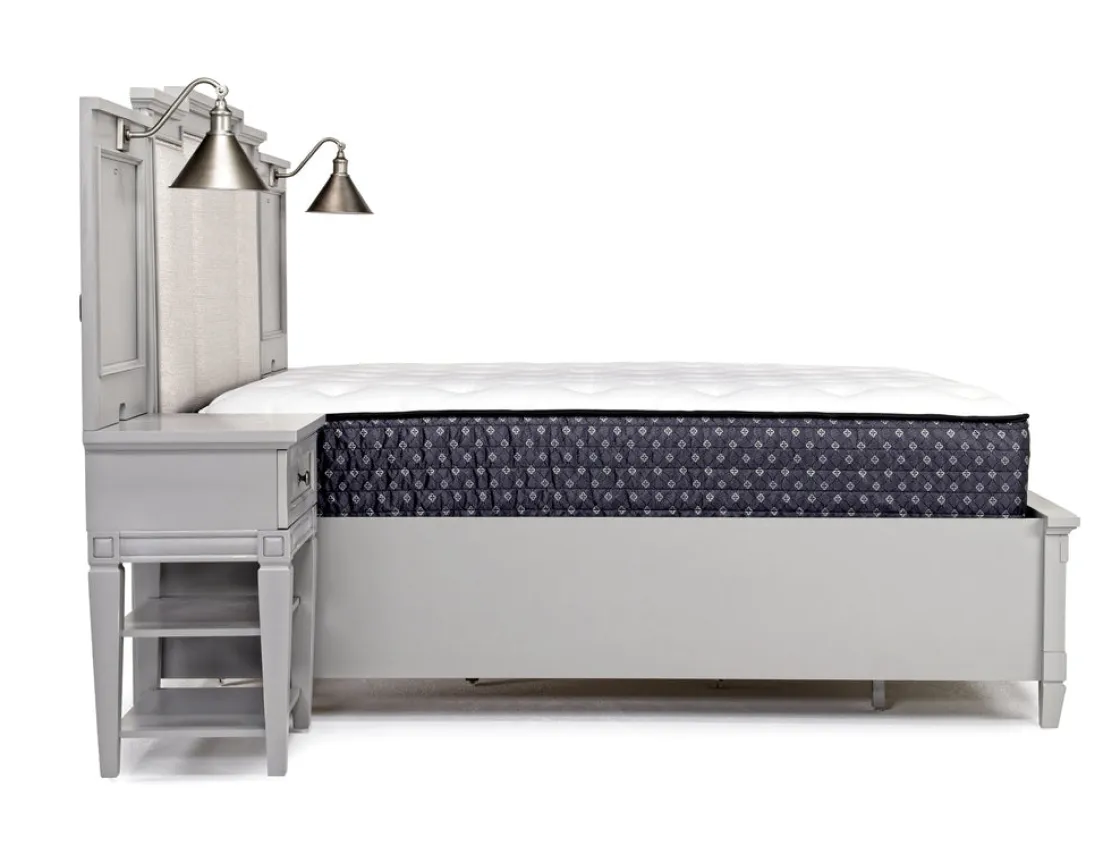 Mor Furniture Willowbrook Upholstered Wall Bed In Pebble, Queen