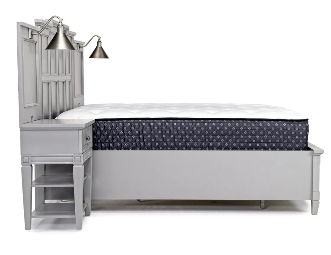 Mor Furniture Willowbrook Upholstered Wall Bed In Pebble, Queen