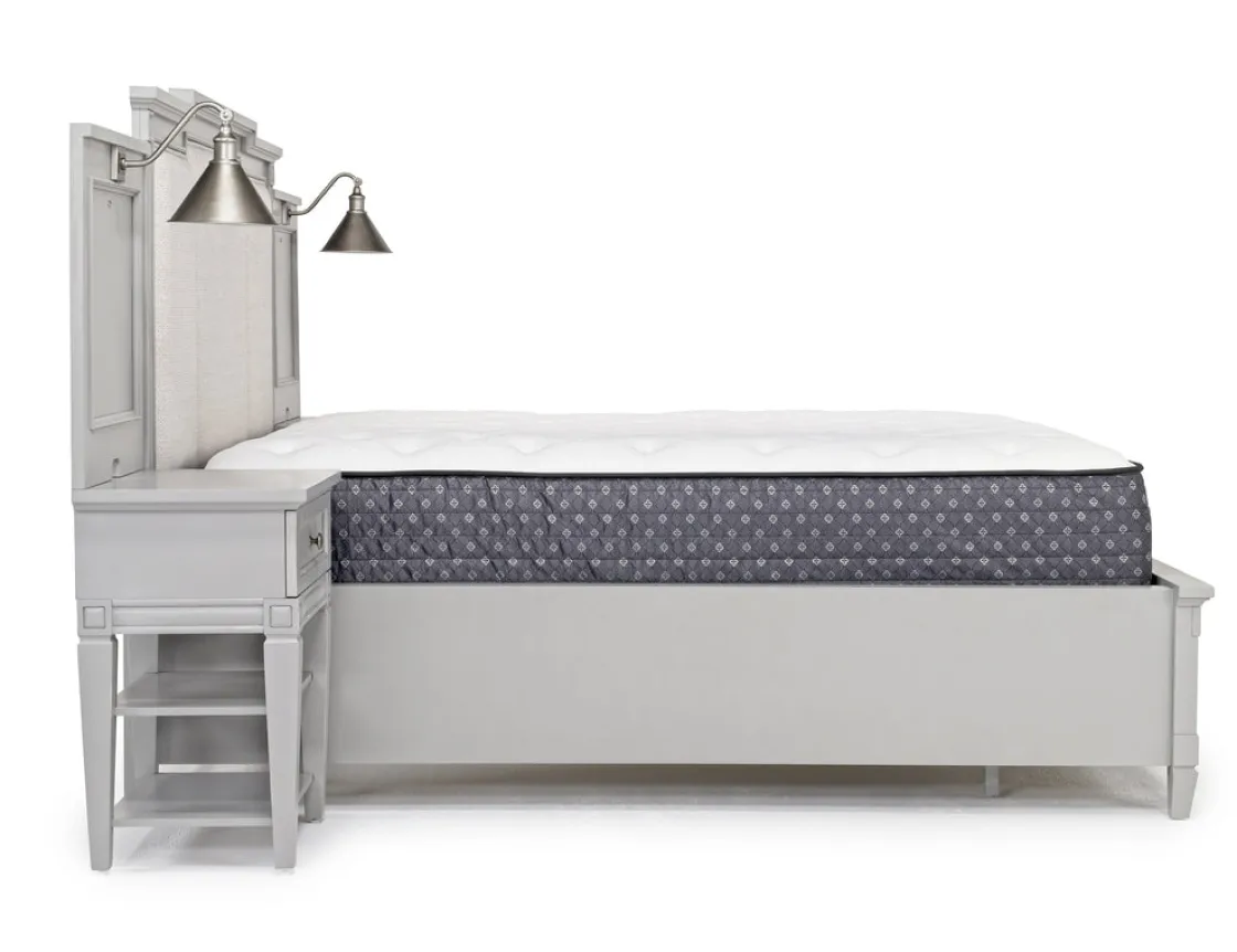 Mor Furniture Willowbrook Upholstered Wall Bed In Pebble, Queen