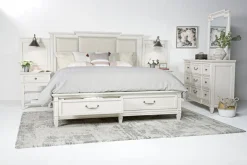 Mor Furniture Willowbrook Upholstered Wall Bed In Pebble, Queen