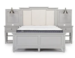 Mor Furniture Willowbrook Upholstered Wall Bed In Pebble, Queen