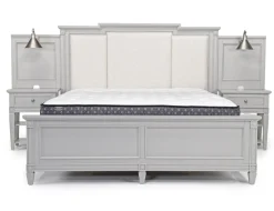 Mor Furniture Willowbrook Upholstered Wall Bed In Pebble, Queen
