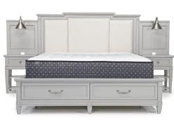 Mor Furniture Willowbrook Upholstered Wall Bed In Pebble, Queen