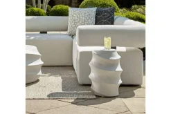 Mor Furniture Winded Outdoor Round Accent Table In White
