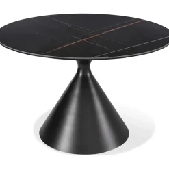 Mor Furniture Winston Round Dining Table In Black Sintered Stone