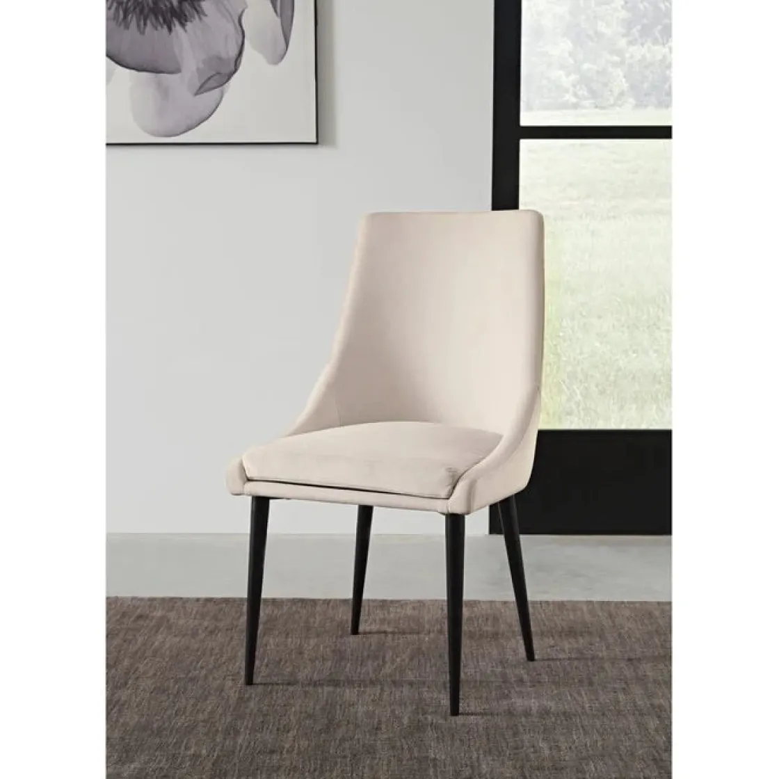Mor Furniture Winston Side Chair In Cream, Set Of 2