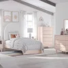 Kids Mor Furniture Wistenpine Panel Bed, Dresser, Mirror & Nightstand In Blush, Twin