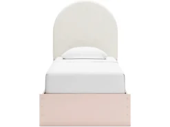 Kids Mor Furniture Wistenpine Panel Bed, Dresser, Mirror & Nightstand In Blush, Twin