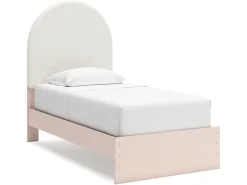 Kids Mor Furniture Wistenpine Panel Bed, Dresser, Mirror & Nightstand In Blush, Twin