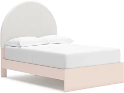 Kids Mor Furniture Wistenpine Panel Bed, Dresser, Mirror & Nightstand In Blush, Twin