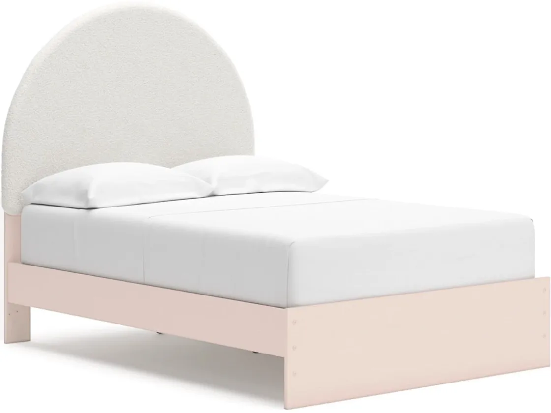 Kids Mor Furniture Wistenpine Panel Bed, Dresser, Mirror & Nightstand In Blush, Twin