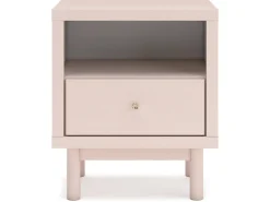 Kids Mor Furniture Wistenpine Panel Bed, Dresser, Mirror & Nightstand In Blush, Twin