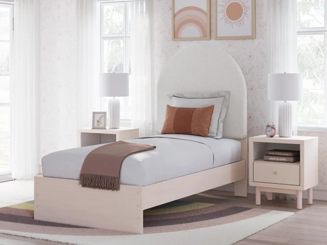 Kids Mor Furniture Wistenpine Panel Bed In Blush, Twin