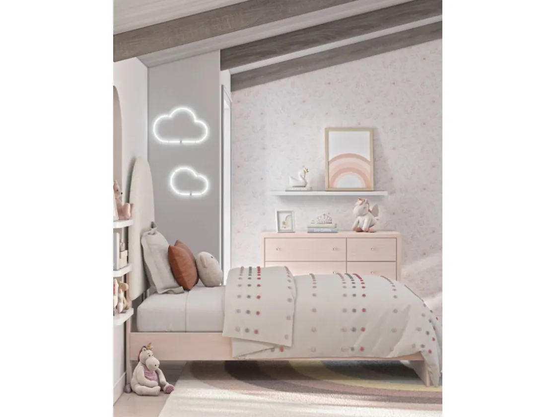 Kids Mor Furniture Wistenpine Panel Bed In Blush, Twin