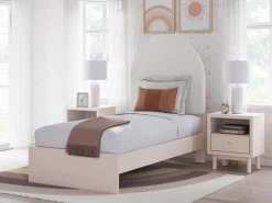 Kids Mor Furniture Wistenpine Panel Bed W/ Storage In Blush, Twin