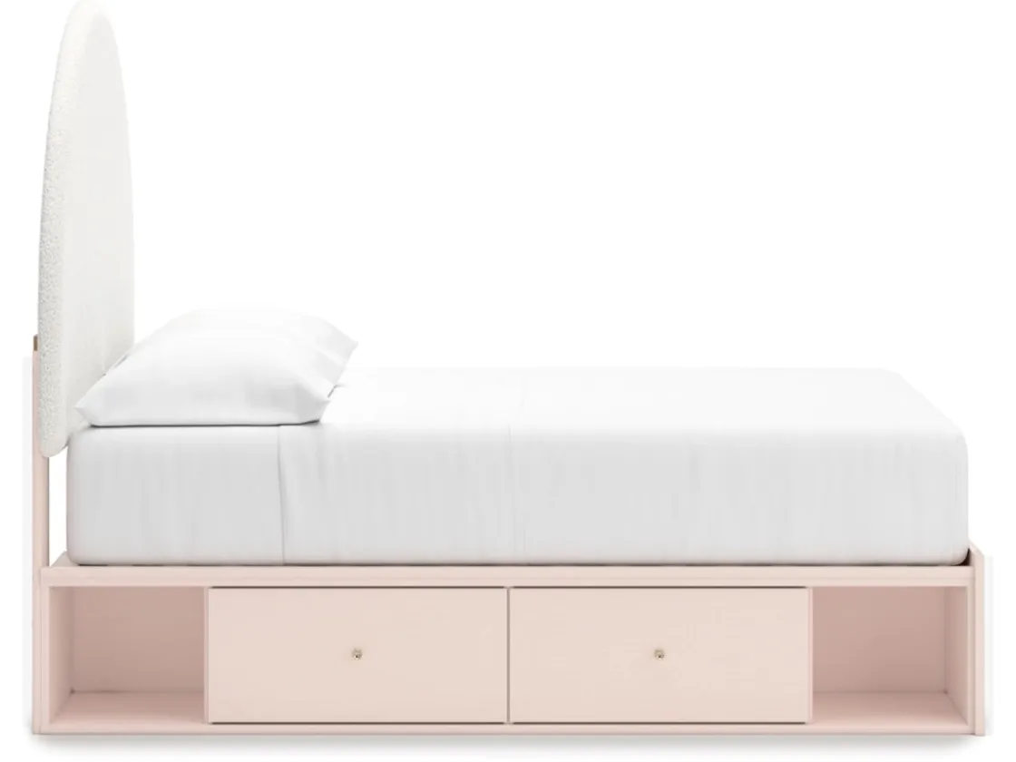 Kids Mor Furniture Wistenpine Storage Bed In Blush, Twin