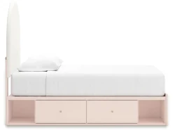 Kids Mor Furniture Wistenpine Storage Bed In Blush, Twin