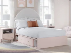 Kids Mor Furniture Wistenpine Storage Bed In Blush, Twin