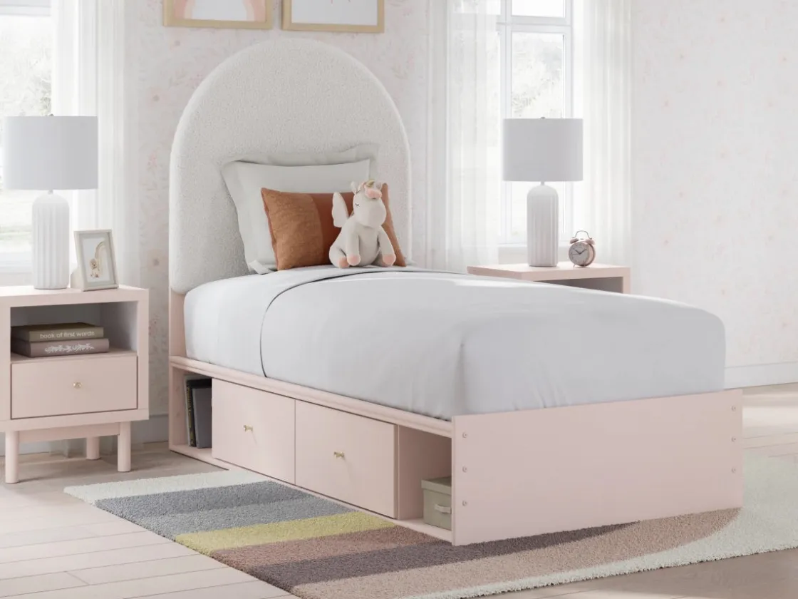 Kids Mor Furniture Wistenpine Storage Bed In Blush, Twin