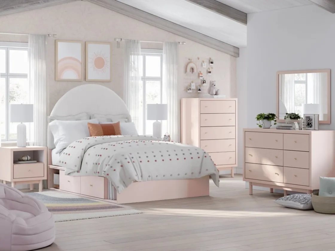 Kids Mor Furniture Wistenpine Storage Bed In Blush, Twin
