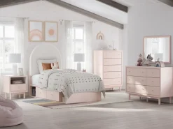 Kids Mor Furniture Wistenpine Storage Bed In Blush, Twin