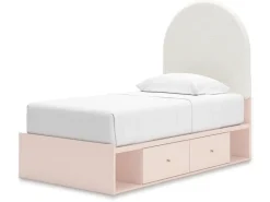 Kids Mor Furniture Wistenpine Storage Bed In Blush, Twin