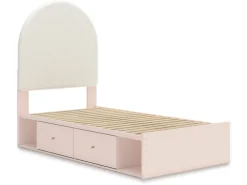 Kids Mor Furniture Wistenpine Storage Bed In Blush, Twin