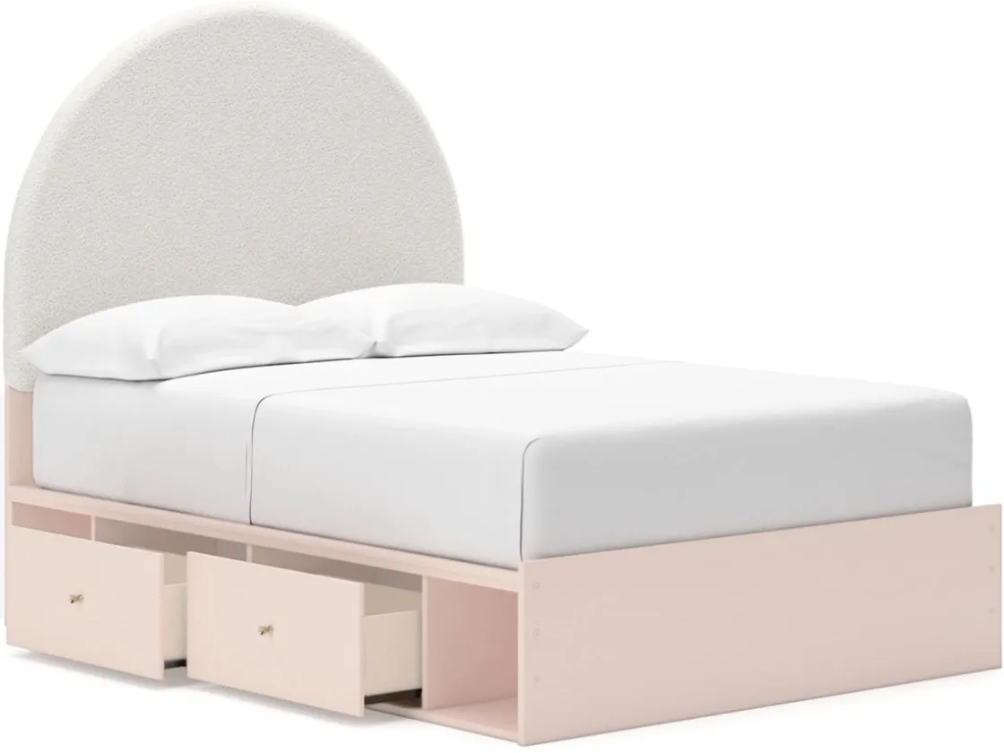 Kids Mor Furniture Wistenpine Storage Bed In Blush, Twin