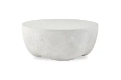 Mor Furniture Wright Outdoor Round Coffee Table In White