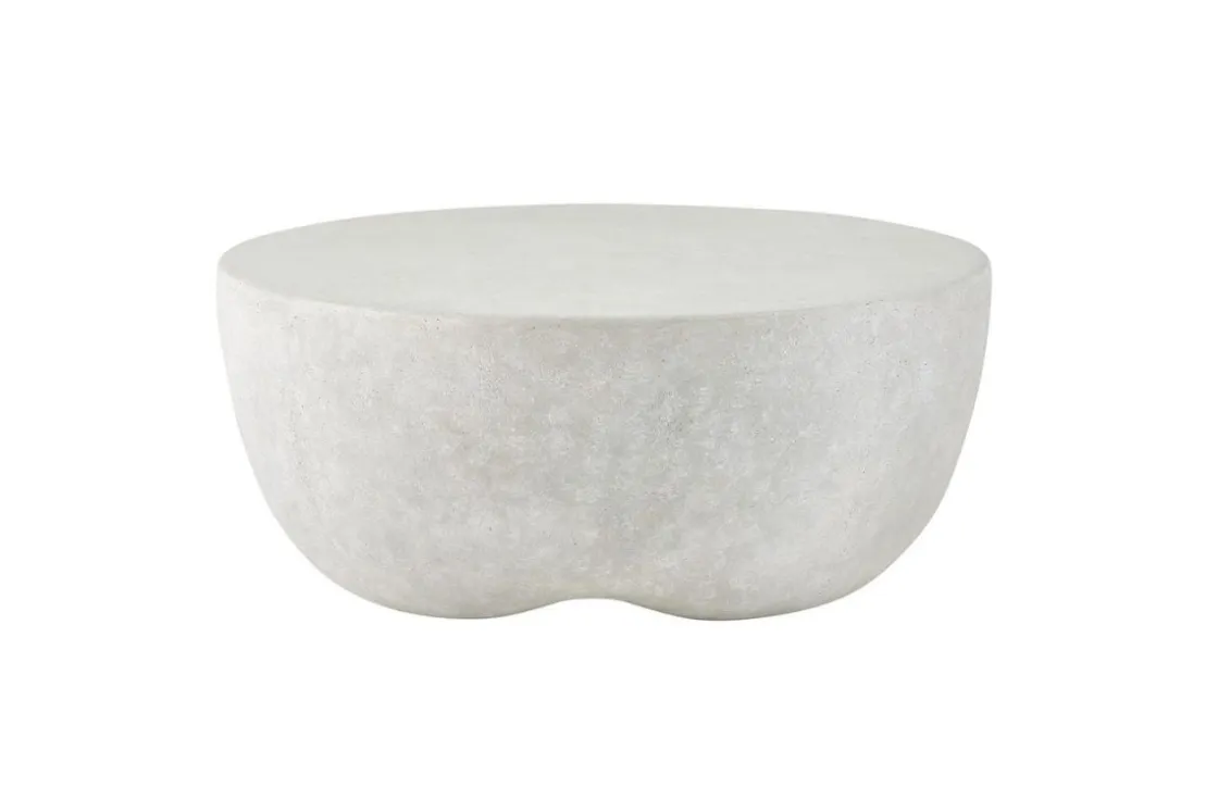 Mor Furniture Wright Outdoor Round Coffee Table In White
