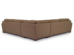 Mor Furniture York 3 Piece Sectional In Chestnut Leather