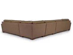 Mor Furniture York 4 Piece Sectional In Chestnut Leather