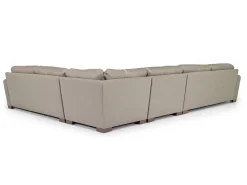 Mor Furniture York 4 Piece Sectional In Chestnut Leather