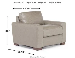 Mor Furniture York Chair In York Chestnut Leather