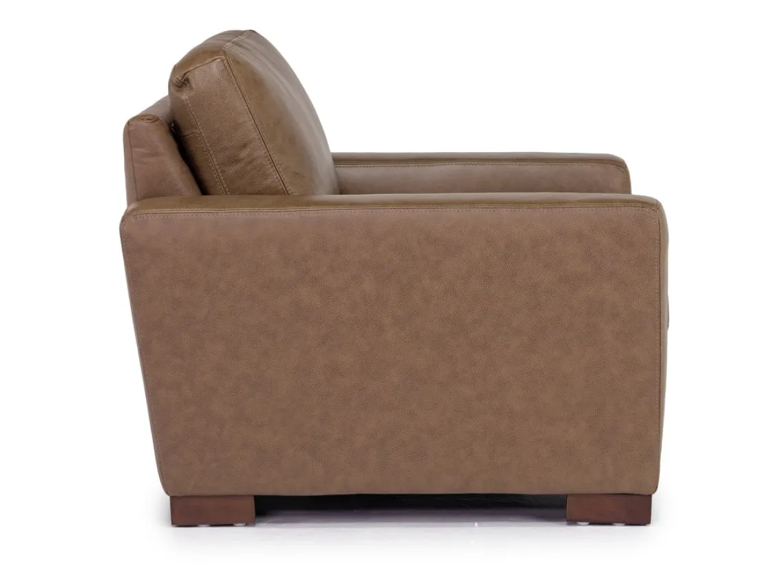 Mor Furniture York Chair In York Chestnut Leather