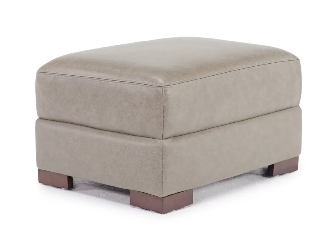 Mor Furniture York Ottoman In York Taupe Leather