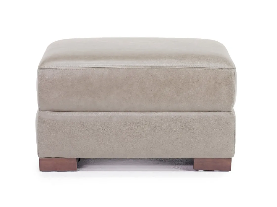 Mor Furniture York Ottoman In York Taupe Leather