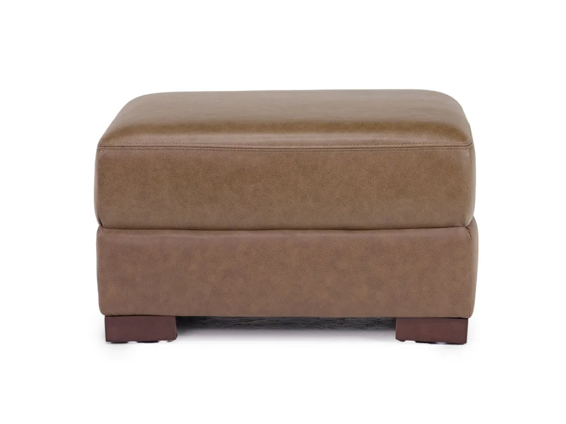 Mor Furniture York Ottoman In York Taupe Leather