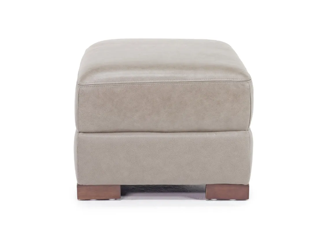 Mor Furniture York Ottoman In York Taupe Leather