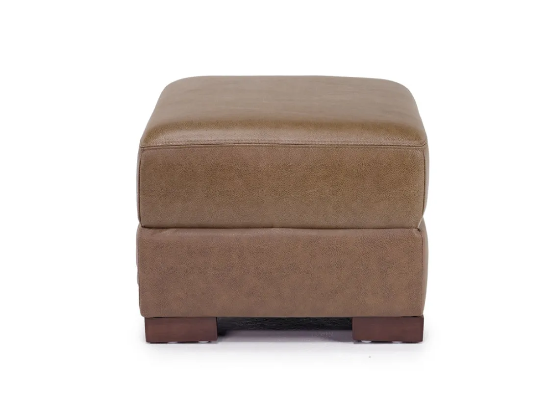 Mor Furniture York Ottoman In York Taupe Leather
