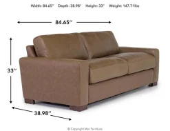 Mor Furniture York Sofa In York Chestnut Leather