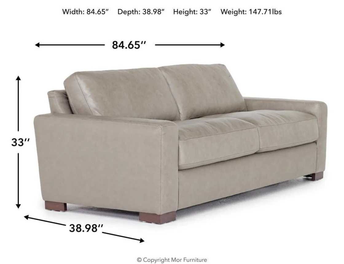 Mor Furniture York Sofa In York Chestnut Leather
