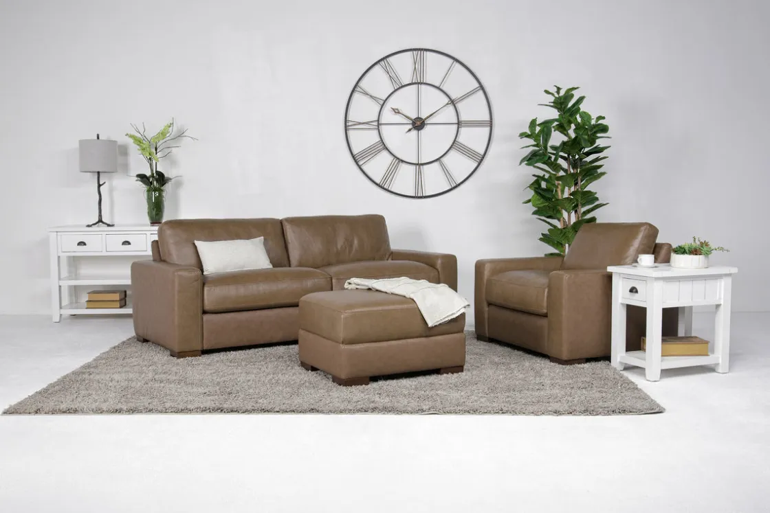 Mor Furniture York Sofa In York Chestnut Leather